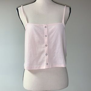 bp Light Pink Ribbed Crop Top 1X